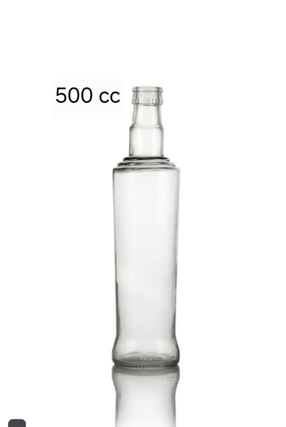 فروش بطری شیشه ای 500 سی سی تشتک خور